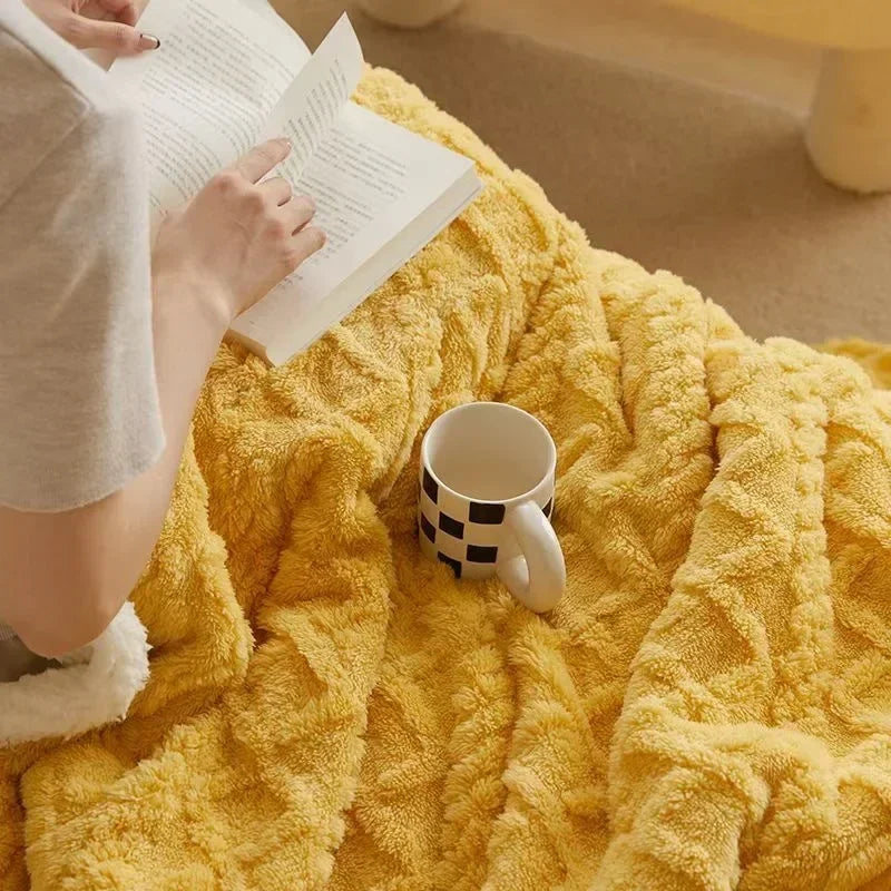 Unisex zachte winterdeken – Luxe comfortdeken voor bed & bank, knusse stijl voor koude dagen