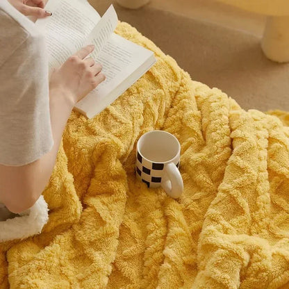 Unisex zachte winterdeken – Luxe comfortdeken voor bed & bank, knusse stijl voor koude dagen