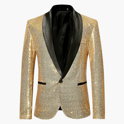 Veste de smoking pailletée pour hommes pour occasions festives – Blazer de soirée élégant avec sequins
