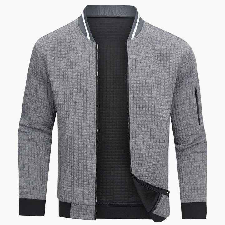 Bomber uomo moderno a quadri – Giacca casual elegante per tutti i giorni e ufficio