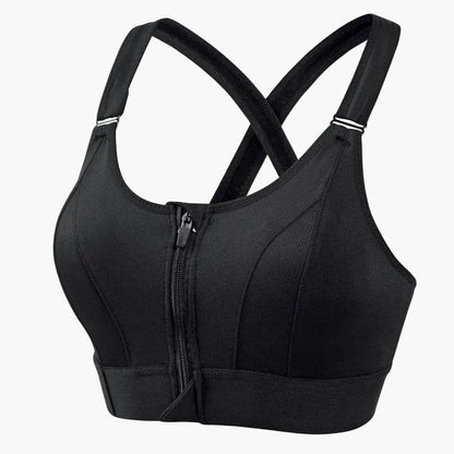Reggiseno sportivo da donna con chiusura frontale e supporto posteriore – Perfetto per fitness, yoga e allenamento