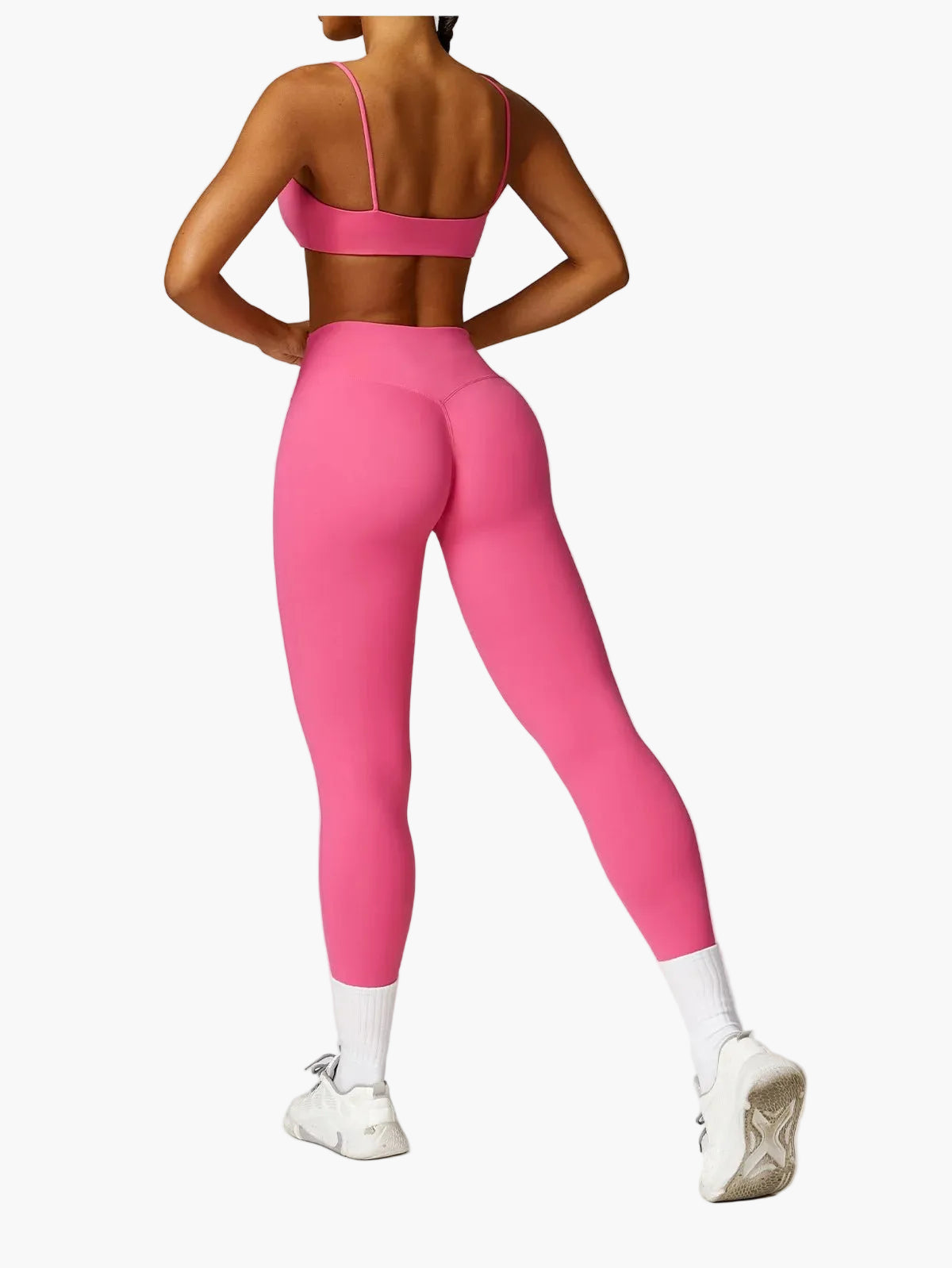 Damen High Waist Sport-Leggings und Crop-Top Set – Ideal für Fitness, Yoga & Freizeit