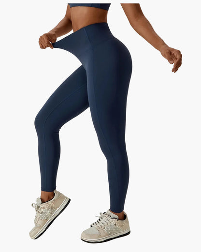 Damen High Waist Sport-Leggings und Crop-Top Set – Ideal für Fitness, Yoga & Freizeit