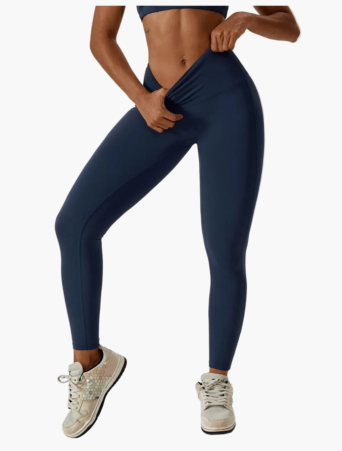 Damen High Waist Sport-Leggings und Crop-Top Set – Ideal für Fitness, Yoga & Freizeit