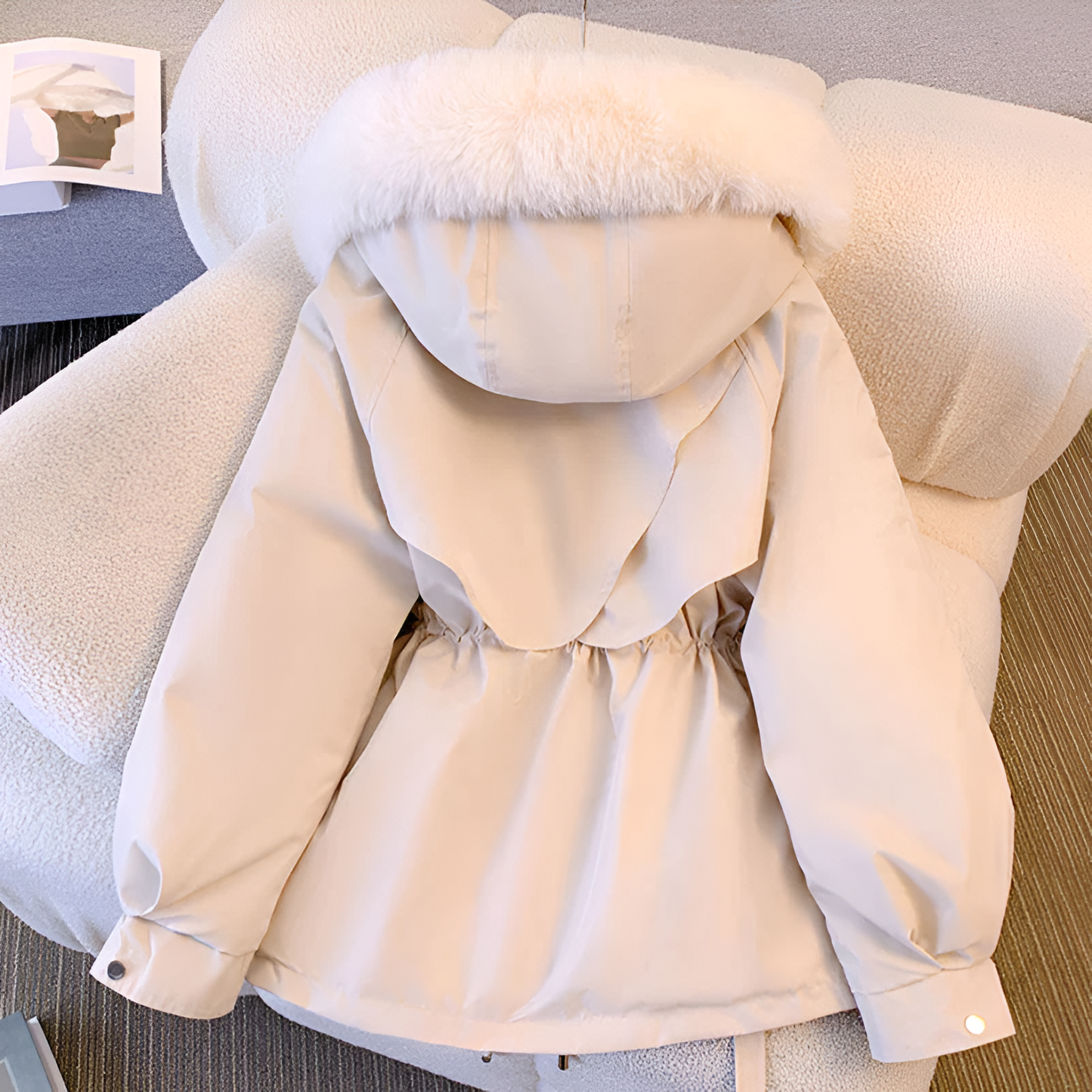 Parka d’hiver pour femme avec capuche en fourrure – Manteau élégant et chaud pour le quotidien et les loisirs