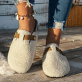 Pantoffels voor dames met gesp en antislipzool