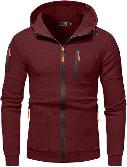 Męska bluza z kapturem Drax – Komfortowa bluza rozpinana z kieszeniami