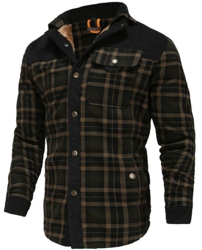 Herren Outdoor Flanelljacke im Holzfäller-Stil mit Fleece-Innenfutter – Ideal für Freizeit und Abenteuer