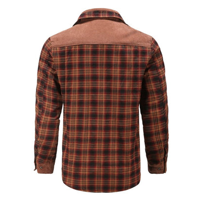 Herren Outdoor Flanelljacke im Holzfäller-Stil mit Fleece-Innenfutter – Ideal für Freizeit und Abenteuer