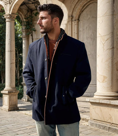 Cappotto elegante Knightsman da uomo – Cappotto slim fit elegante per occasioni speciali