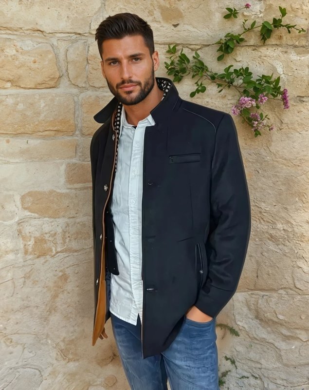 Cappotto elegante Knightsman da uomo – Cappotto slim fit elegante per occasioni speciali