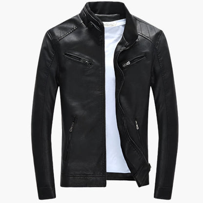 Blouson biker homme style moderne – Veste casual en simili cuir pour quotidien et vie nocturne