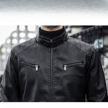 Blouson biker homme style moderne – Veste casual en simili cuir pour quotidien et vie nocturne