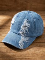 Zonnehoed van denim met verstelbaar bandje