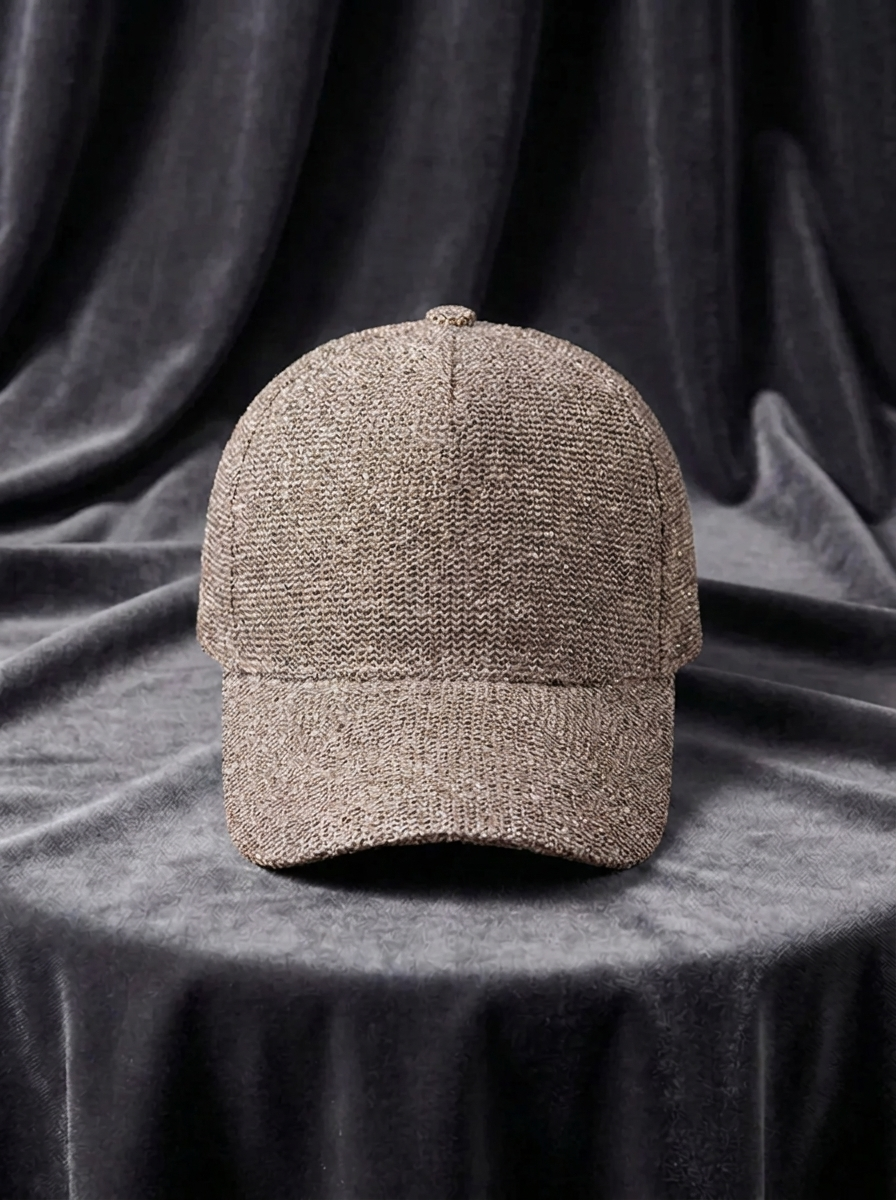 Baseballpet voor dames met netstructuur en pailletten