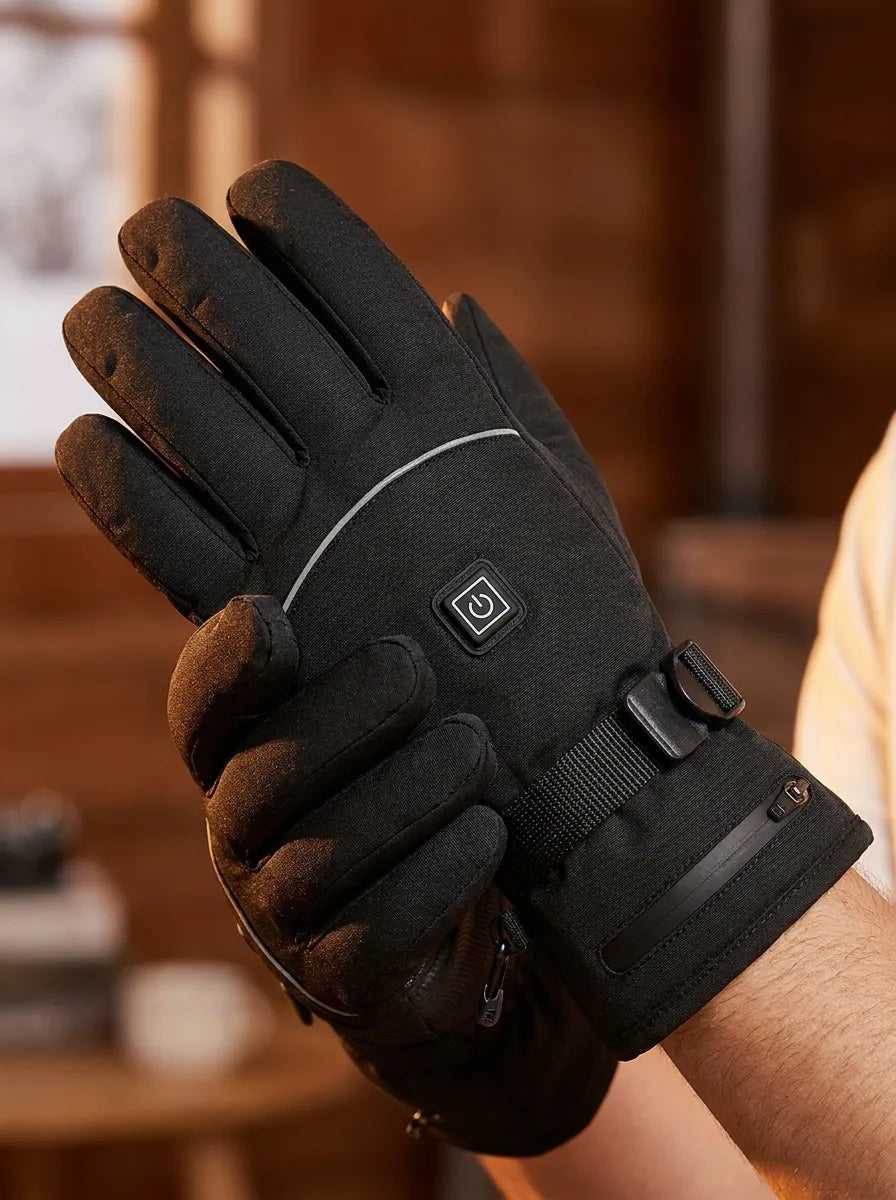 Waterdichte, elektrisch verwarmde handschoenen met touchscreenfunctie