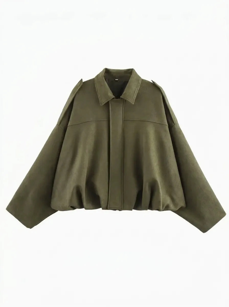 Oversized jas voor dames met handige zakken