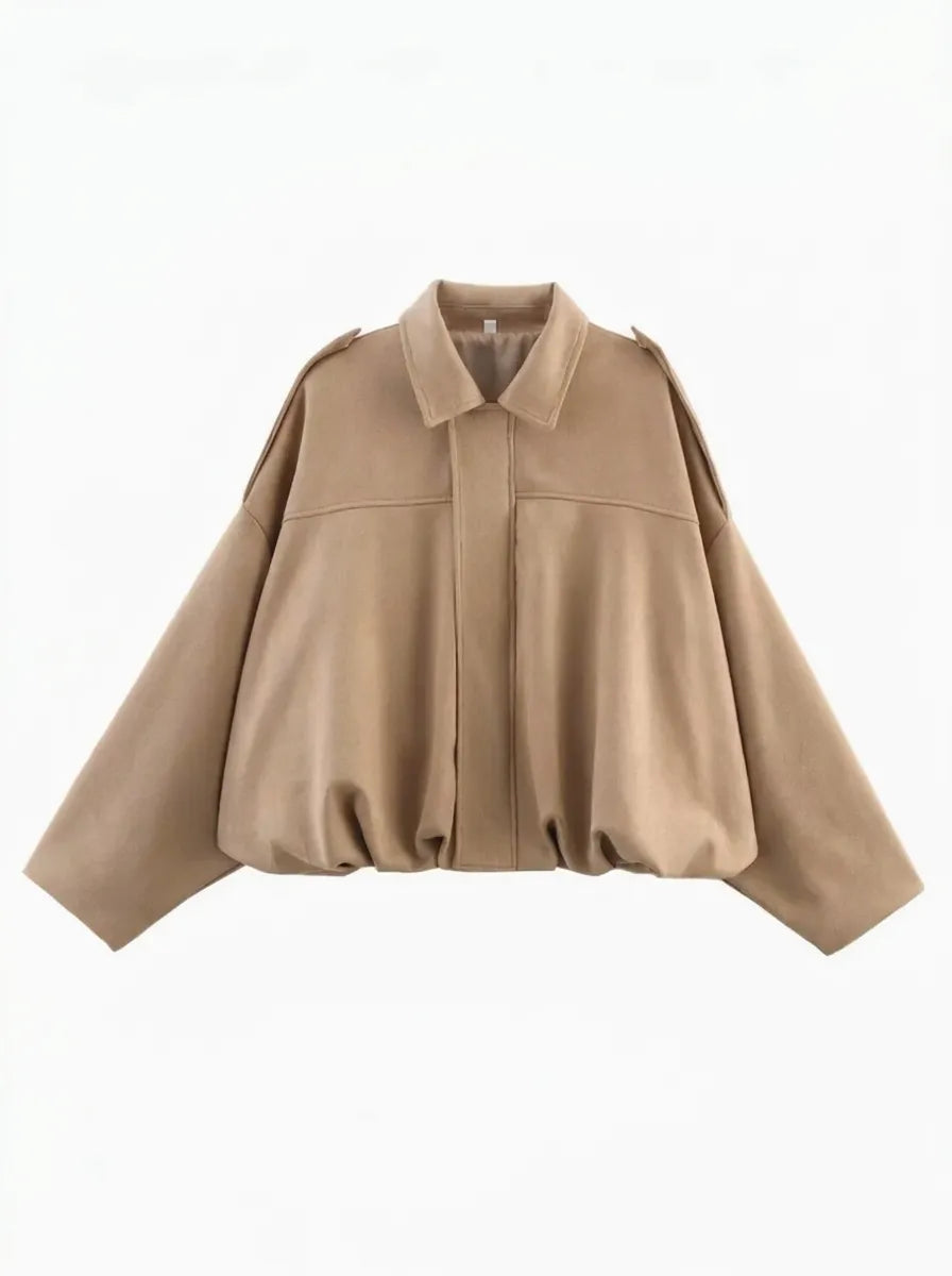 Oversized jas voor dames met handige zakken