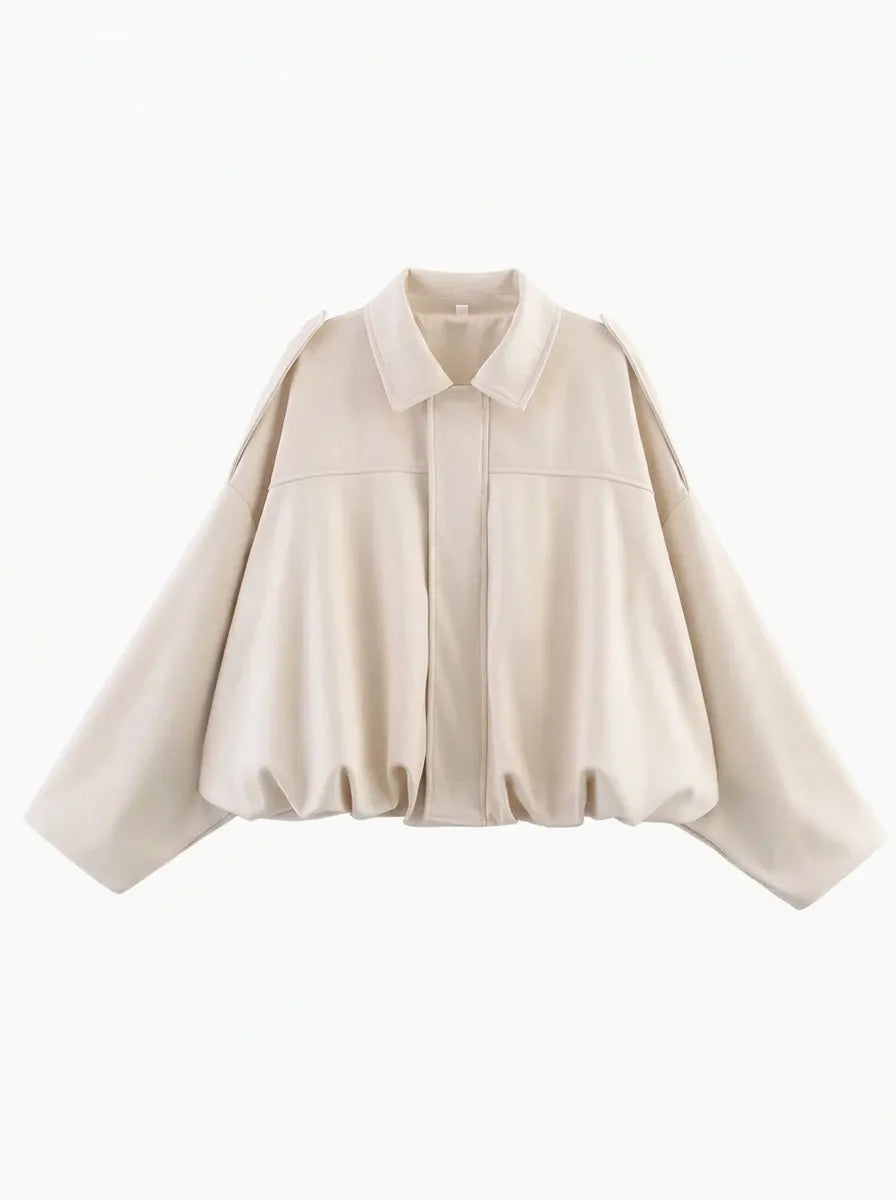 Oversized jas voor dames met handige zakken