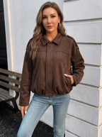 Oversized jas voor dames met handige zakken