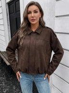 Oversized jas voor dames met handige zakken