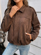 Oversized jas voor dames met handige zakken