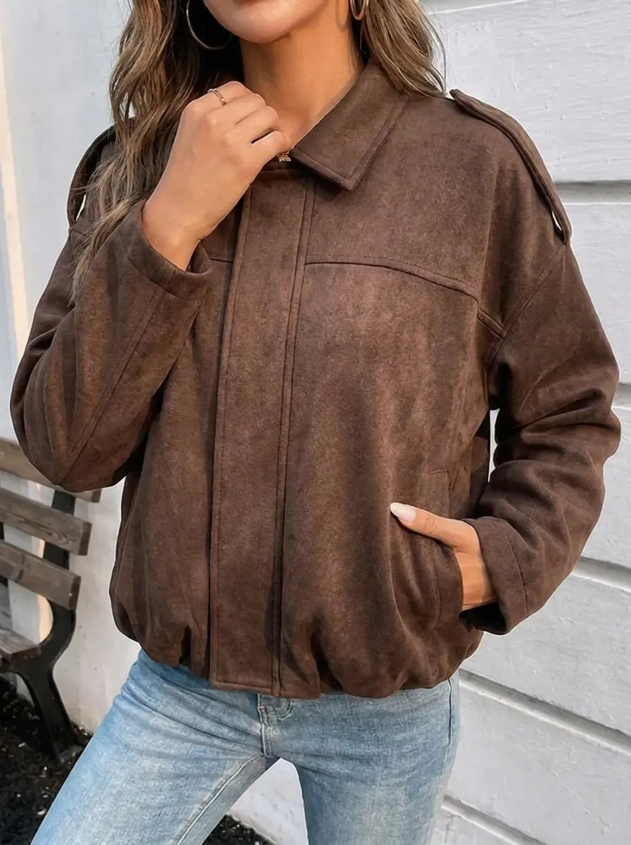 Oversized jas voor dames met handige zakken
