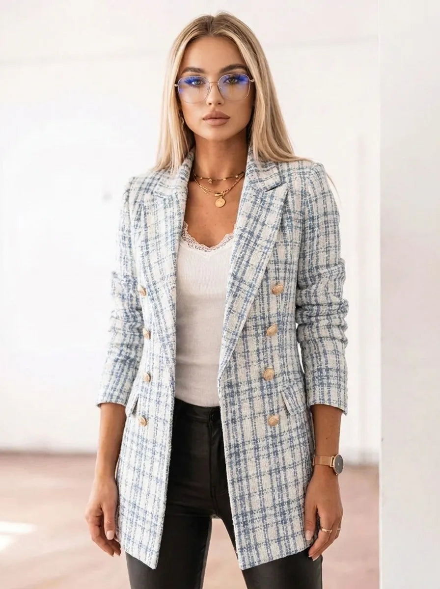 Getailleerde blazer voor dames met elegante knopen