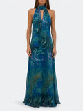 Luna | Maxi-jurk voor dames met bloemenprint en uitsnede