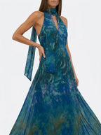 Luna | Maxi-jurk voor dames met bloemenprint en uitsnede