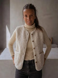 Nerina | Gilet met ronde hals, zakken en knopen voor dames
