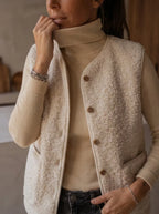 Nerina | Gilet met ronde hals, zakken en knopen voor dames