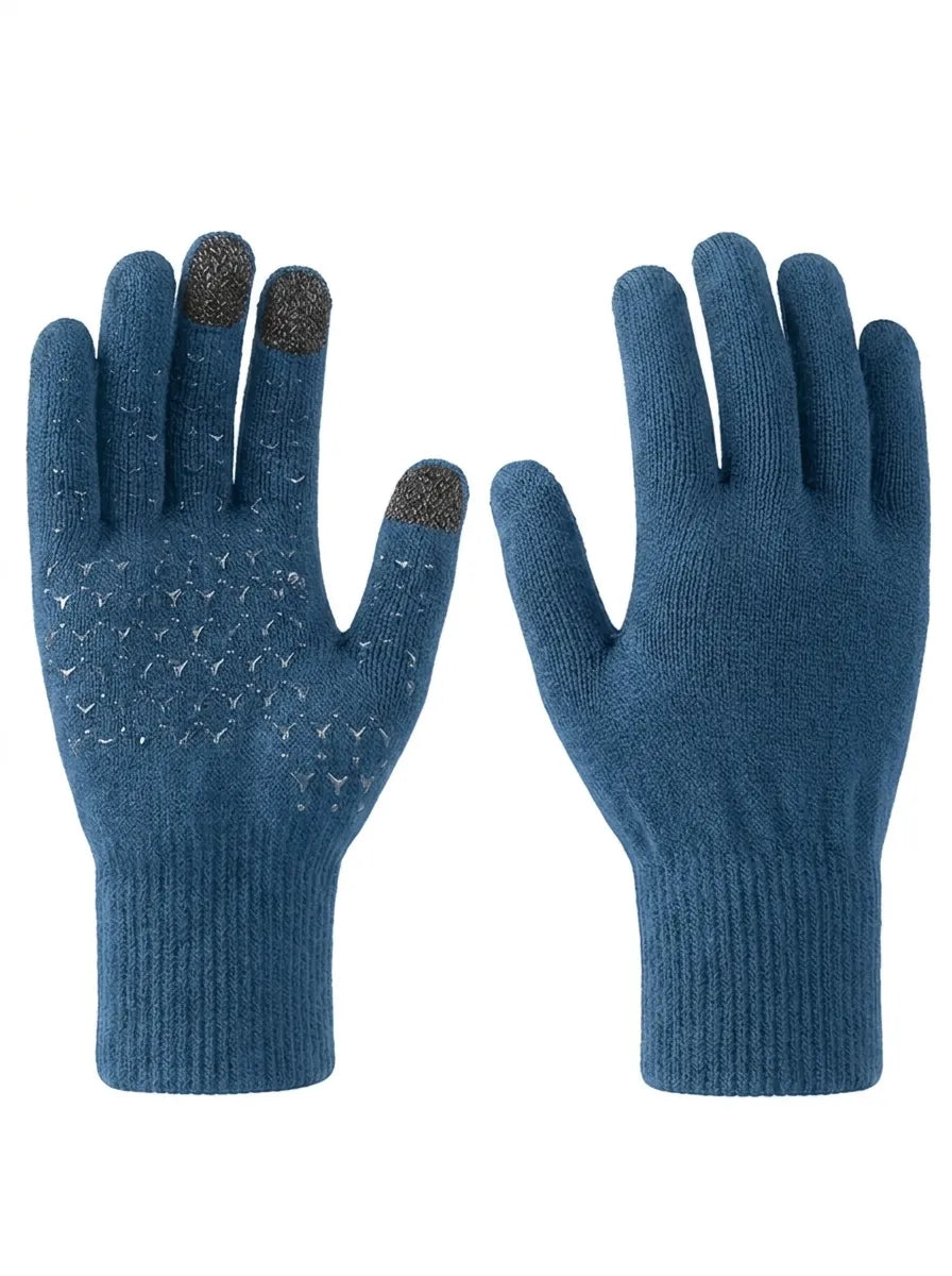 Thermische gebreide handschoenen met touchscreenfunctie en antislipgrip