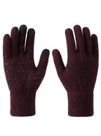 Thermische gebreide handschoenen met touchscreenfunctie en antislipgrip