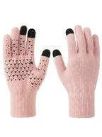 Thermische gebreide handschoenen met touchscreenfunctie en antislipgrip