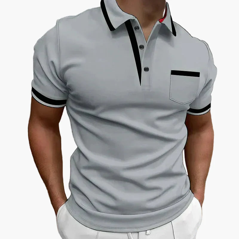 Herre polo skjorte modern fit med kontrastdetaljer – Stilfuld til hverdag og fritid