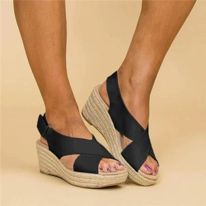 Damen Keilabsatz Sommerschuhe – Orthopädische Komfort Sandalen für Alltag und Freizeit
