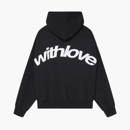 Damen Oversize Streetwear Hoodie mit Kapuze und "withlove" Print – Lässiger Winter Pullover für Freizeit & Alltag