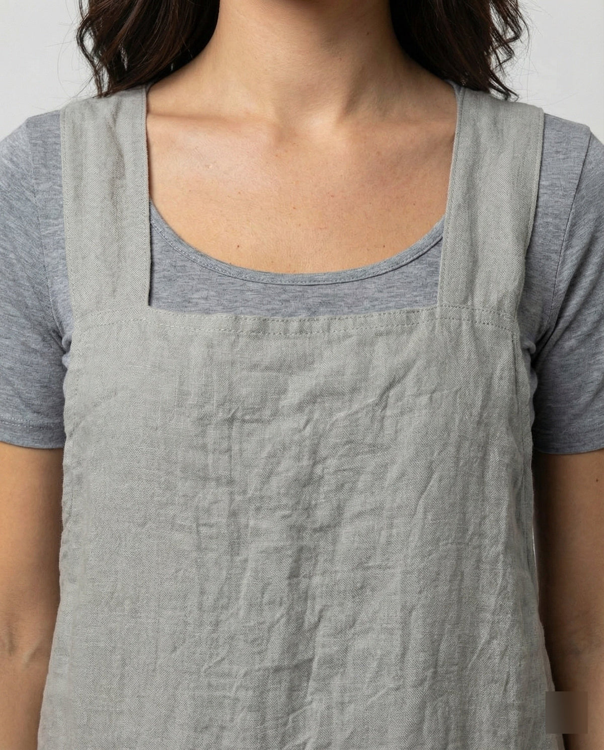 Heidi | Midi-schortjurk voor dames met vierkante hals en zakken