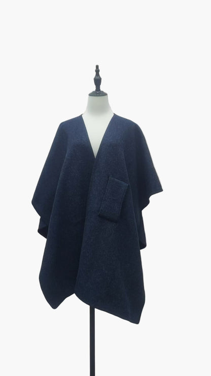 Poncho-sciarpa da donna con asola – Coprispalle elegante e versatile per tutti i giorni e tempo libero