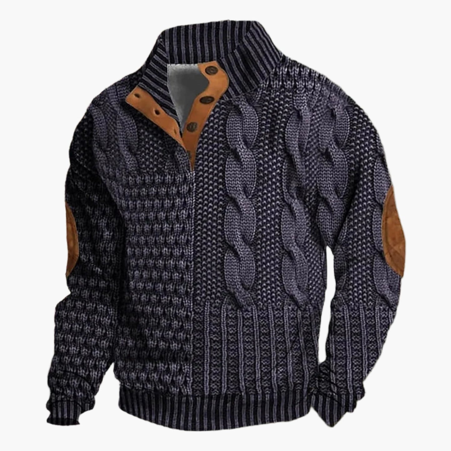 Męska bomberka w wzór dzianiny w stylu vintage – moda casual
