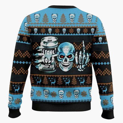 Pull moche de Noël homme Stone Cold Steve Austin – Pull fan de catch pour Noël et hiver