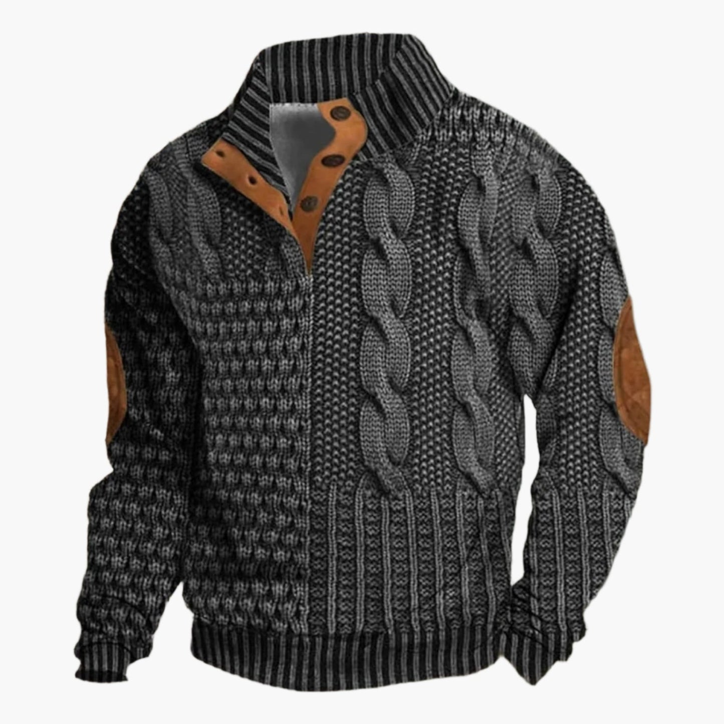 Męska bomberka w wzór dzianiny w stylu vintage – moda casual