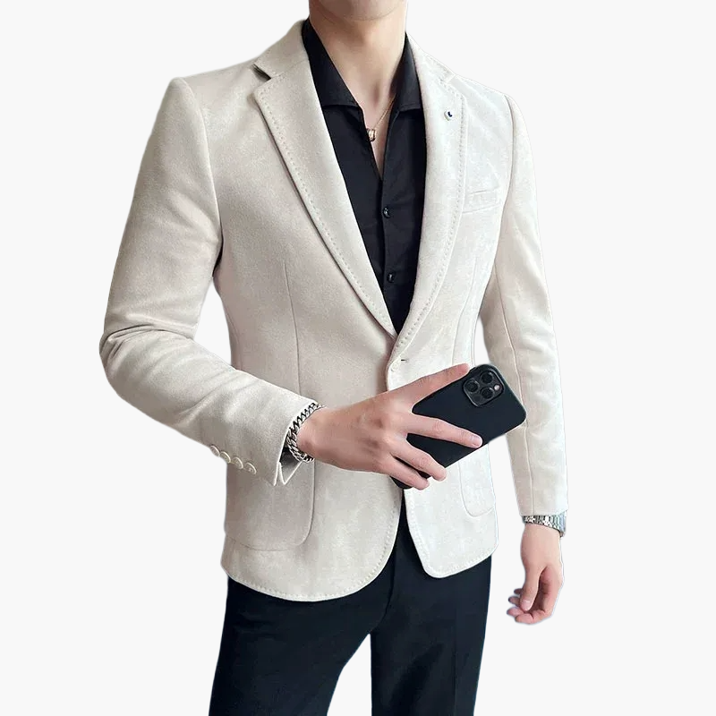 Męski blezer biznesowy nowoczesny slim fit – elegancki styl marynarki do biura i na co dzień