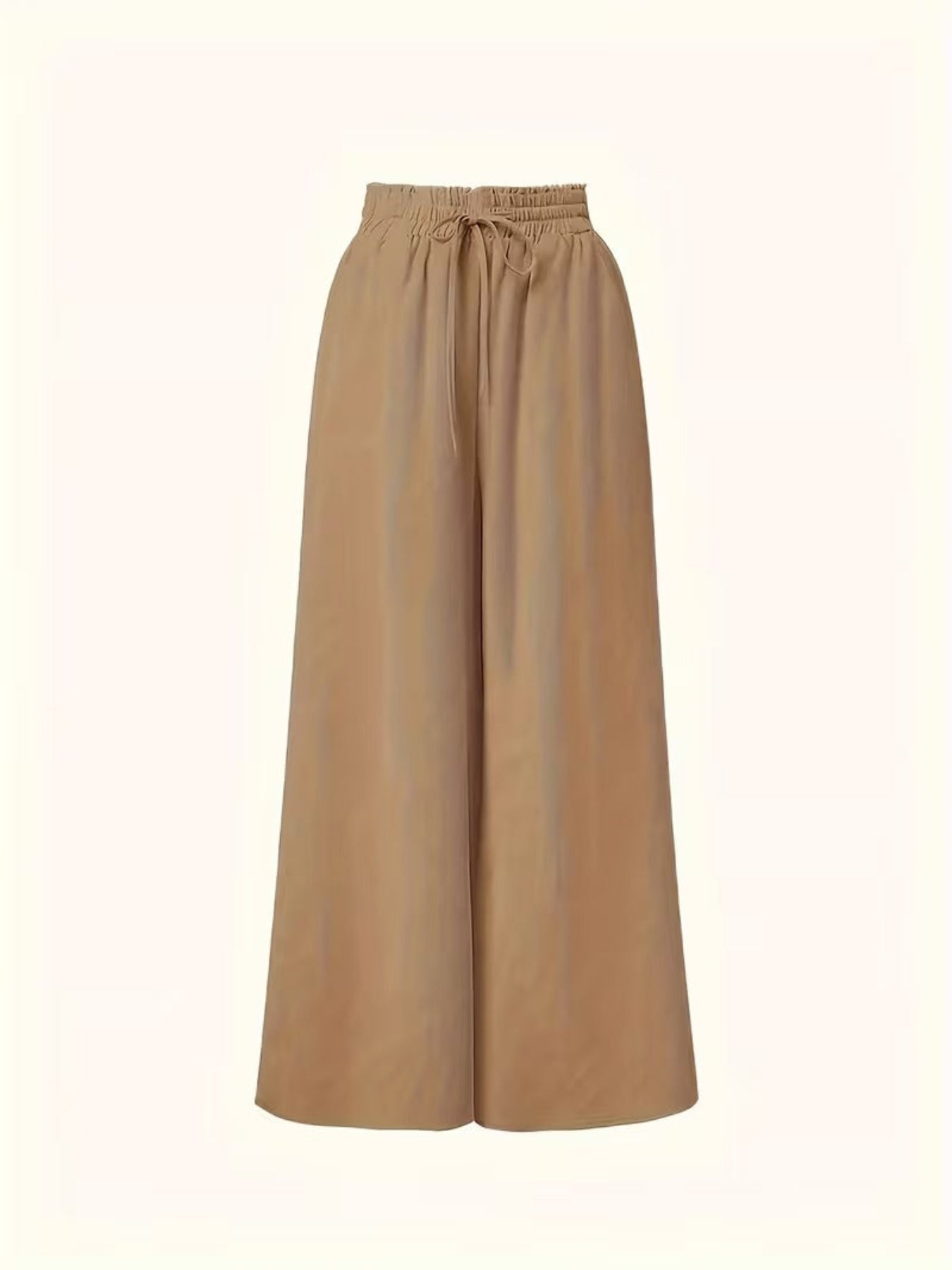 Damen Palazzo-Hose mit weitem Bein und Paperbag-Bund – Elegante High-Waist Hose für stilvolle Outfits