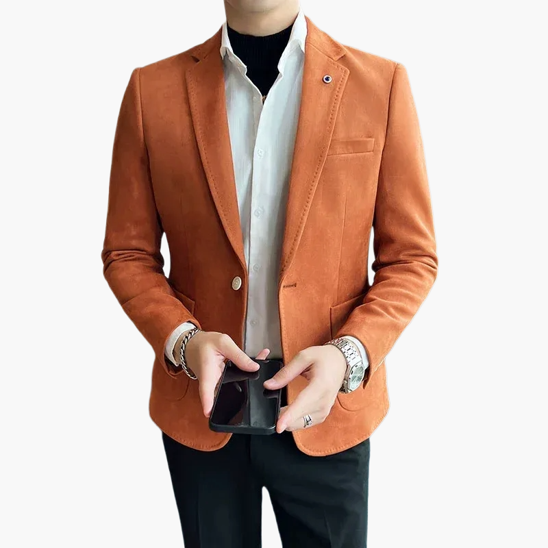 Męski blezer biznesowy nowoczesny slim fit – elegancki styl marynarki do biura i na co dzień