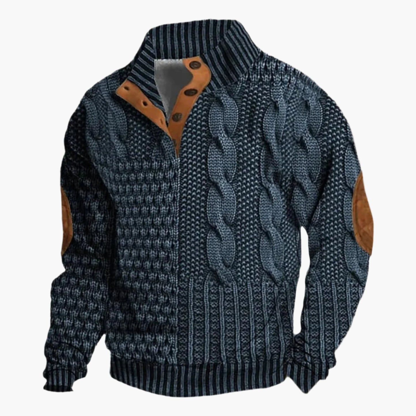 Męska bomberka w wzór dzianiny w stylu vintage – moda casual