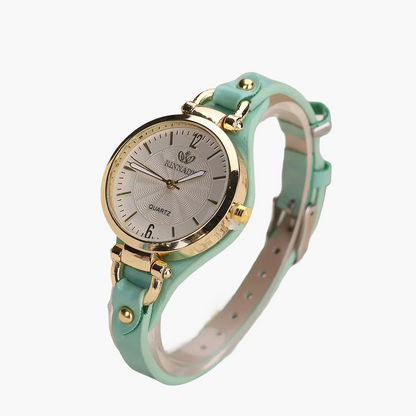 Damen Vintage Armbanduhr im Minimalistischen Stil – Elegante Quarz Uhr für Alltag und Business