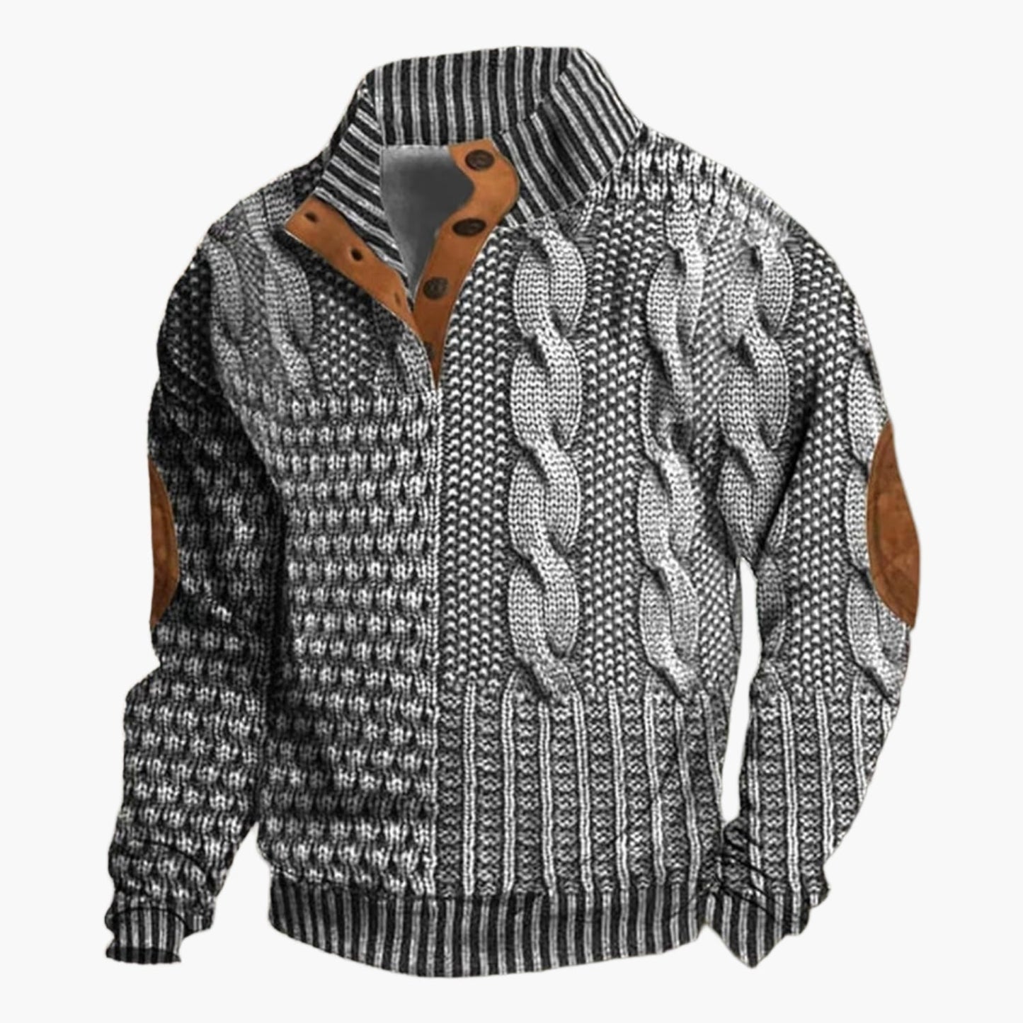 Męska bomberka w wzór dzianiny w stylu vintage – moda casual