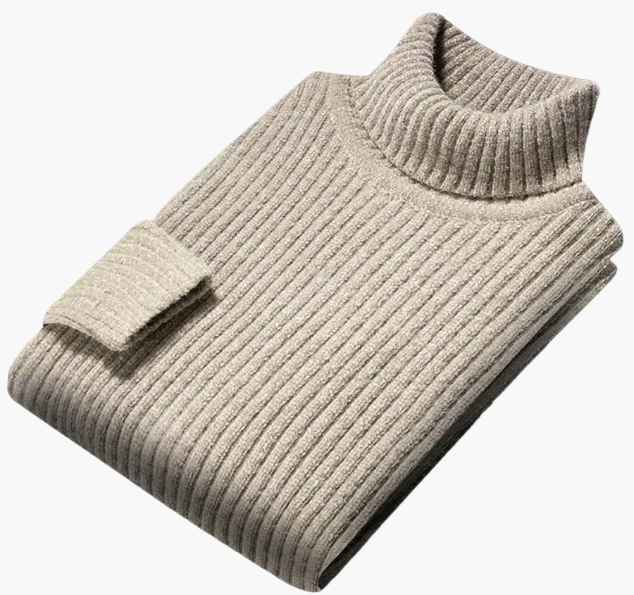 Herren Strickpullover Modern Gerippt Schlanker Schnitt Freizeit Business